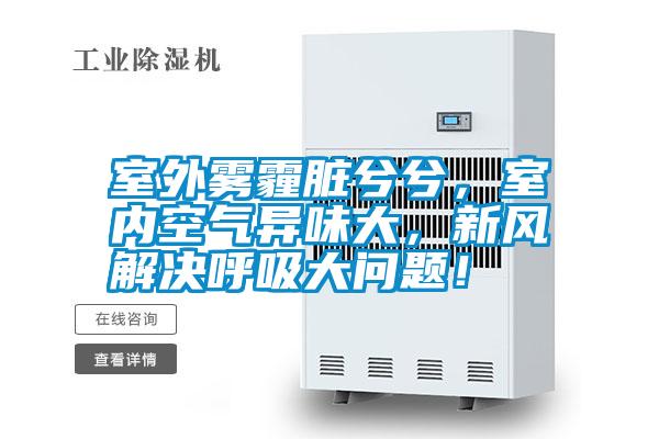 室外霧霾臟兮兮，室內空氣異味大，新風解決呼吸大問題！
