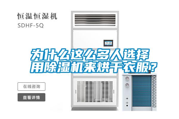 為什么這么多人選擇用除濕機來烘干衣服？