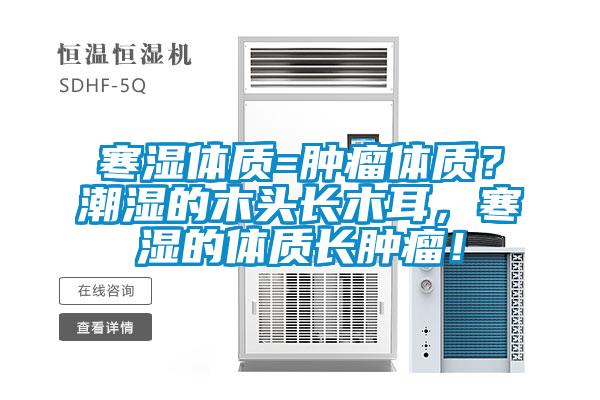 寒濕體質(zhì)=腫瘤體質(zhì)？潮濕的木頭長木耳，寒濕的體質(zhì)長腫瘤！