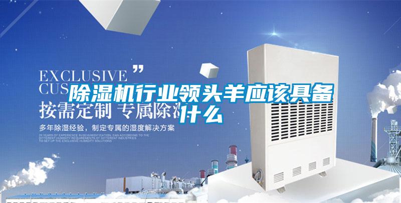 除濕機行業(yè)領頭羊應該具備什么