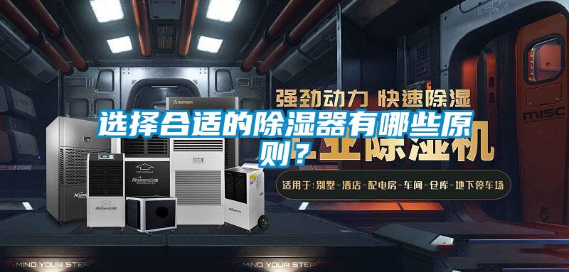 選擇合適的除濕器有哪些原則？