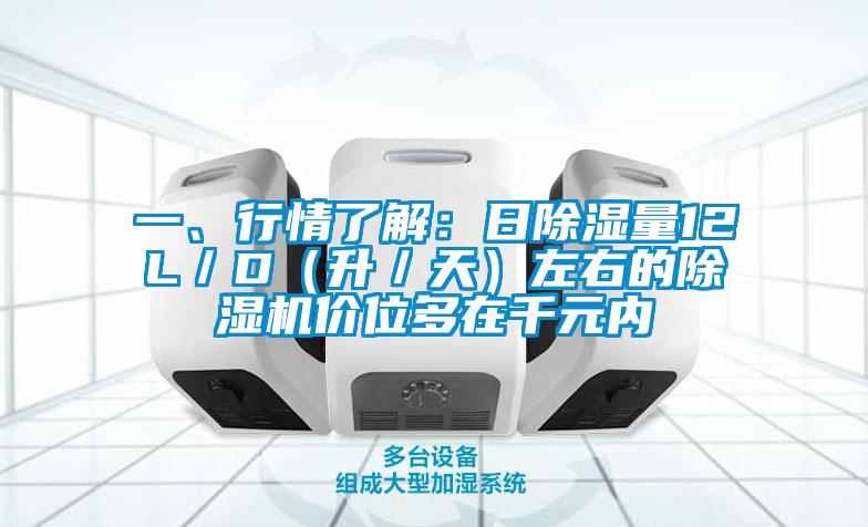 一、行情了解：日除濕量12L／D（升／天）左右的除濕機價位多在千元內