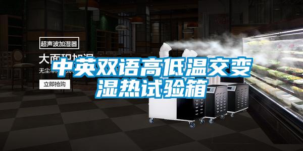 中英雙語高低溫交變濕熱試驗箱