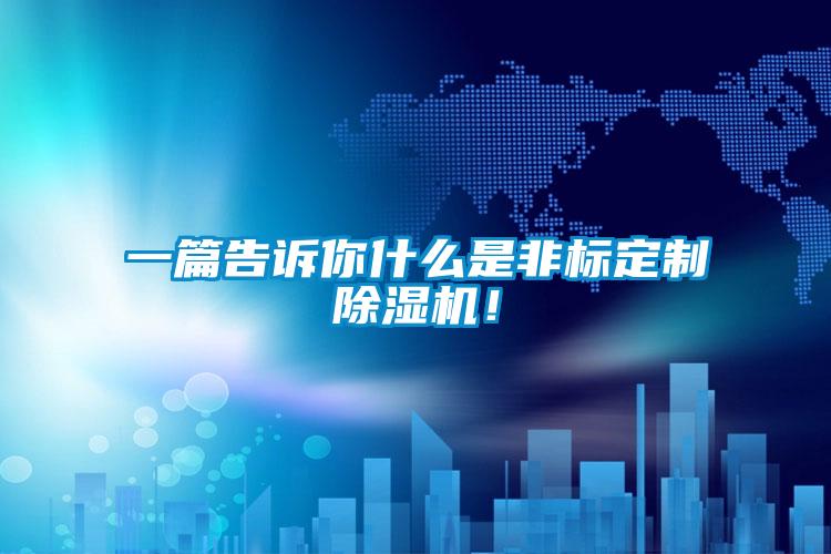 一篇告訴你什么是非標(biāo)定制除濕機！