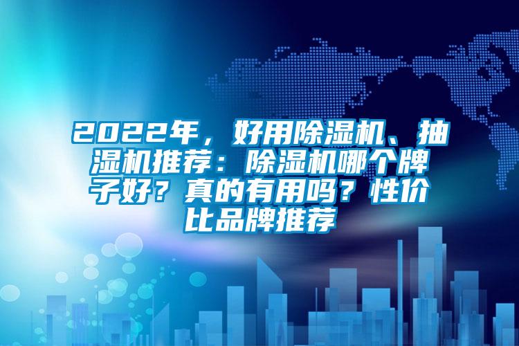 2022年，好用除濕機、抽濕機推薦：除濕機哪個牌子好？真的有用嗎？性價比品牌推薦