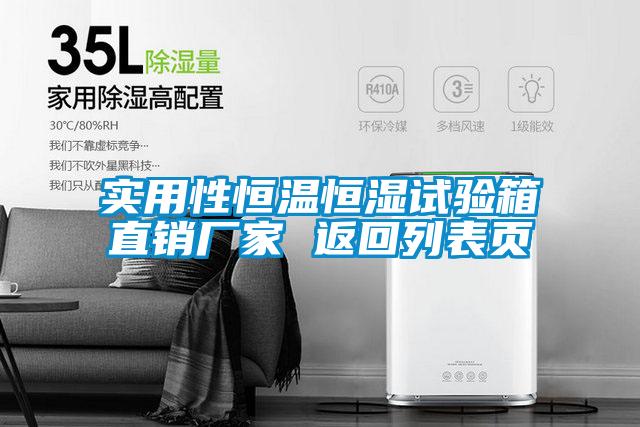 實用性恒溫恒濕試驗箱直銷廠家 返回列表頁