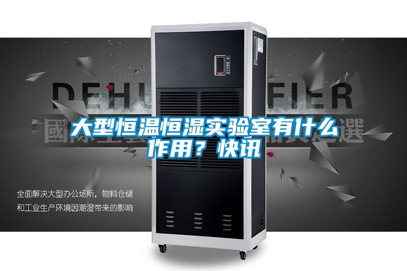 大型恒溫恒濕實驗室有什么作用？快訊