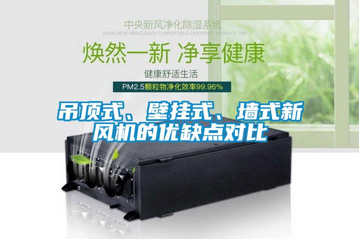 吊頂式、壁掛式、墻式新風(fēng)機(jī)的優(yōu)缺點(diǎn)對(duì)比