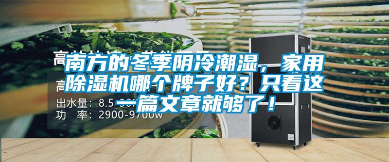 南方的冬季陰冷潮濕，家用除濕機(jī)哪個牌子好？只看這一篇文章就夠了！