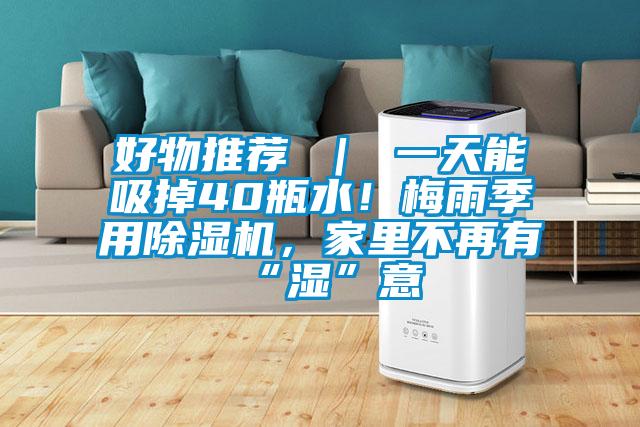 好物推薦 ｜ 一天能吸掉40瓶水！梅雨季用除濕機(jī)，家里不再有“濕”意
