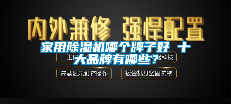 家用除濕機哪個牌子好 十大品牌有哪些？