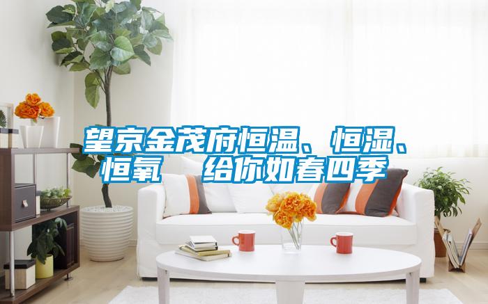 望京金茂府恒溫、恒濕、恒氧  給你如春四季