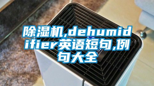 除濕機(jī),dehumidifier英語(yǔ)短句,例句大全